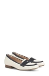 Agl Attilio Giusti Leombruni Agl New College Penny Loafer In Gesso-night