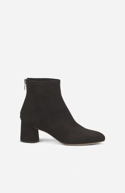 Agl Attilio Giusti Leombruni Agl Olga Water Resistant Velour Ankle Boot With Heel In Black