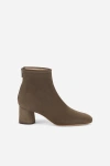 Agl Attilio Giusti Leombruni Agl Olga Water Resistant Velour Ankle Boot With Heel In Brown