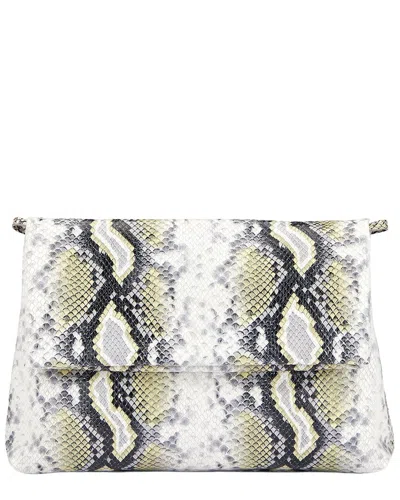 Agl Attilio Giusti Leombruni Agl Plain Snake-print Calfskin Shoulder Bag In Brown