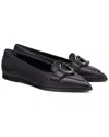 Agl Attilio Giusti Leombruni Agl Rei Piercing Leather Ballet Flat