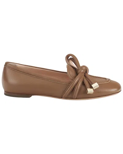 Agl Attilio Giusti Leombruni Agl Ribbon Leather Moccasin In Brown