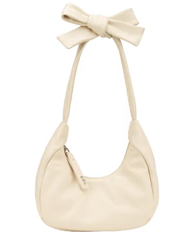 Agl Attilio Giusti Leombruni Agl Ribbon Leather Shoulder Bag In Gesso
