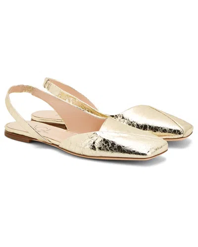 Agl Attilio Giusti Leombruni Agl Rina Sling B Leather Slingback In Gold