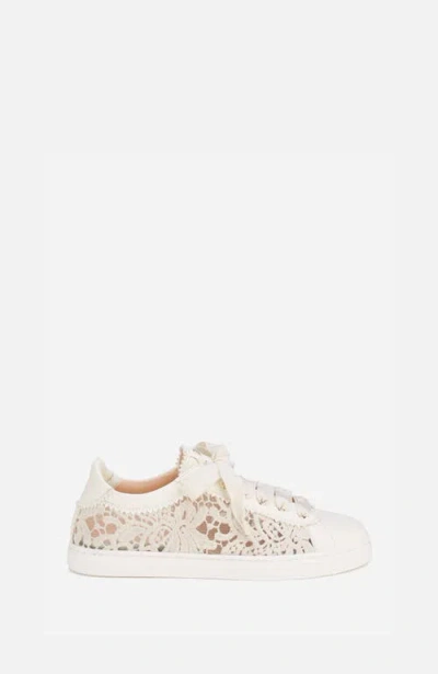 Agl Attilio Giusti Leombruni Agl Sade Fabric Lace Sneaker In White