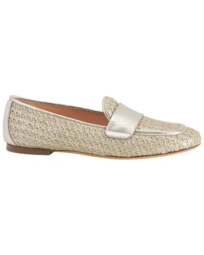 Agl Attilio Giusti Leombruni Agl Sheryl Raffia Leather Moccasin In White