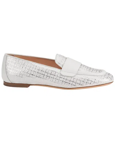 Agl Attilio Giusti Leombruni Agl Sheryl Raffia Leather Moccasin In Metallic