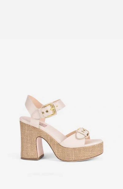 Agl Attilio Giusti Leombruni Agl Sista Buckles Platform Sandal In Pink