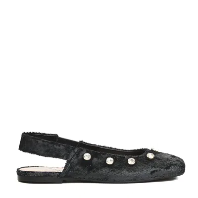 Agl Attilio Giusti Leombruni Agl Slingback Shoes In Textured Black Leather