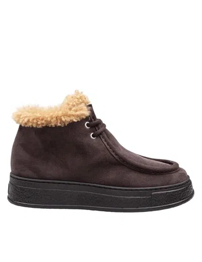 Agl Attilio Giusti Leombruni Agl Suede Lace-up Shoe In Brown