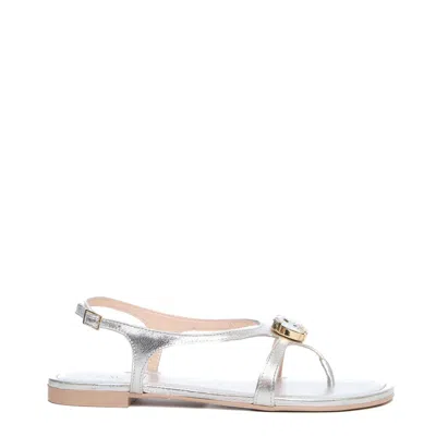 Agl Attilio Giusti Leombruni Agl Summer Crystal Sandals With Cabochon Detail