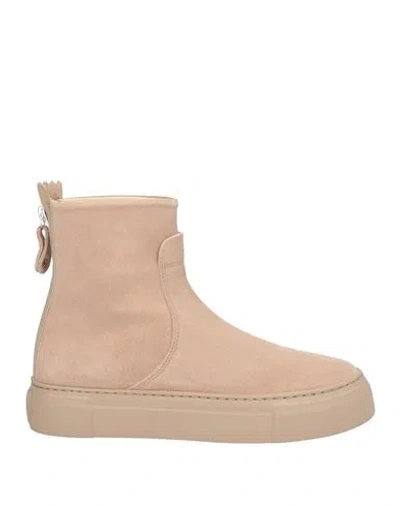 Agl Attilio Giusti Leombruni Agl Woman Ankle Boots Beige Size 6 Soft Leather