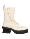 Agl Attilio Giusti Leombruni Agl Woman Ankle Boots Beige Size 9 Leather In White