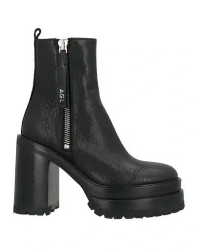 Agl Attilio Giusti Leombruni Agl Woman Ankle Boots Black Size 6.5 Leather