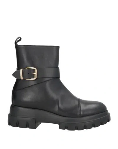Agl Attilio Giusti Leombruni Agl Woman Ankle Boots Black Size 7 Leather