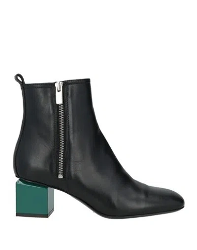 Agl Attilio Giusti Leombruni Agl Woman Ankle Boots Black Size 8 Leather