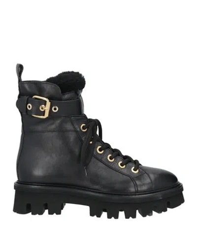 Agl Attilio Giusti Leombruni Agl Woman Ankle Boots Black Size 8 Leather