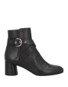 Agl Attilio Giusti Leombruni Agl Woman Ankle Boots Black Size 8 Leather In Black