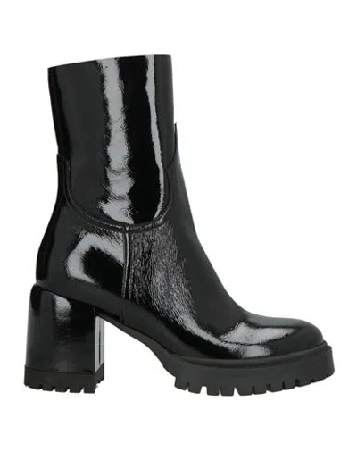 Agl Attilio Giusti Leombruni Agl Woman Ankle Boots Black Size 8 Leather