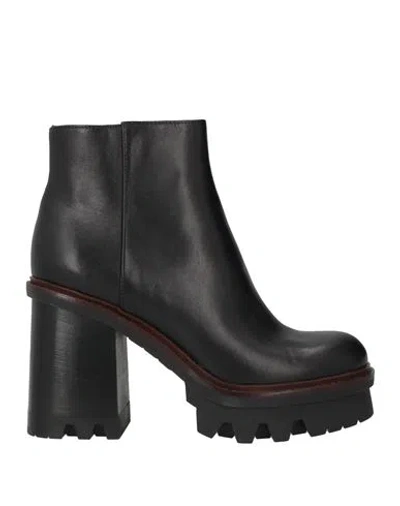 Agl Attilio Giusti Leombruni Agl Woman Ankle Boots Black Size 8 Leather