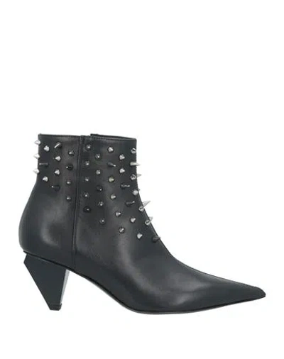 Agl Attilio Giusti Leombruni Agl Woman Ankle Boots Black Size 8 Leather