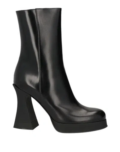Agl Attilio Giusti Leombruni Agl Woman Ankle Boots Black Size 8 Leather
