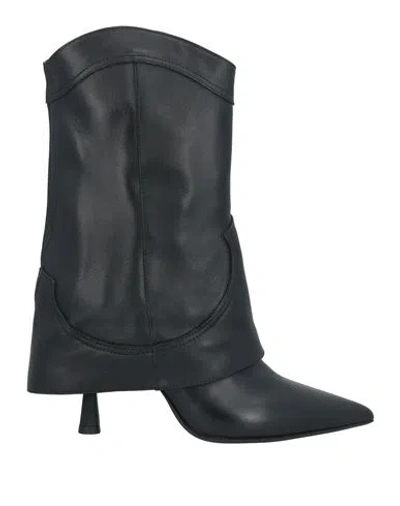 Agl Attilio Giusti Leombruni Agl Woman Ankle Boots Black Size 8 Leather