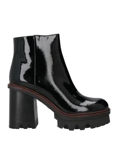 Agl Attilio Giusti Leombruni Agl Woman Ankle Boots Black Size 8 Leather