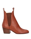 Agl Attilio Giusti Leombruni Agl Woman Ankle Boots Brick Red Size 8 Leather