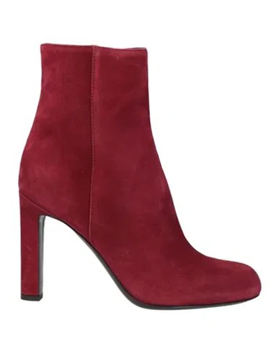 Agl Attilio Giusti Leombruni Agl Woman Ankle Boots Burgundy Size 8 Leather