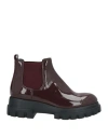 Agl Attilio Giusti Leombruni Agl Woman Ankle Boots Burgundy Size 8 Leather In Red