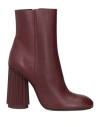 Agl Attilio Giusti Leombruni Agl Woman Ankle Boots Burgundy Size 7 Leather In Red