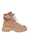 Agl Attilio Giusti Leombruni Agl Woman Ankle Boots Camel Size 11 Soft Leather In Beige