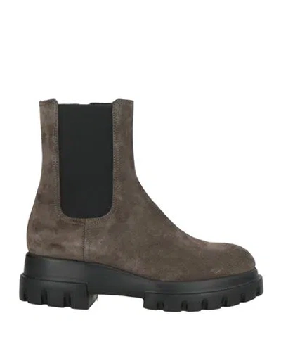 Agl Attilio Giusti Leombruni Agl Woman Ankle Boots Charcoal Size 7.5 Leather In Gray
