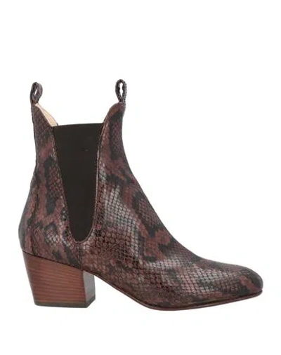 Agl Attilio Giusti Leombruni Agl Woman Ankle Boots Cocoa Size 7.5 Leather In Brown