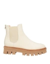 Agl Attilio Giusti Leombruni Agl Woman Ankle Boots Cream Size 8 Leather In White