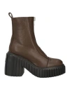 Agl Attilio Giusti Leombruni Agl Woman Ankle Boots Dark Green Size 7 Leather