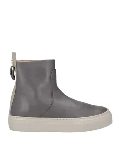 Agl Attilio Giusti Leombruni Agl Woman Ankle Boots Grey Size 8 Leather In Gray