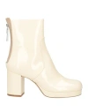 Agl Attilio Giusti Leombruni Agl Woman Ankle Boots Ivory Size 8 Leather In White