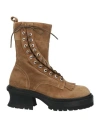 Agl Attilio Giusti Leombruni Agl Woman Ankle Boots Khaki Size 8 Leather In Brown