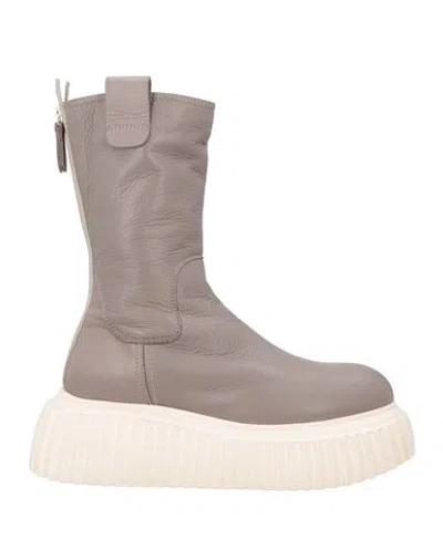 Agl Attilio Giusti Leombruni Agl Woman Ankle Boots Lead Size 8 Leather In Grey