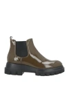 Agl Attilio Giusti Leombruni Agl Woman Ankle Boots Military Green Size 10 Leather