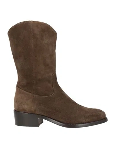 Agl Attilio Giusti Leombruni Agl Woman Ankle Boots Military Green Size 6 Leather