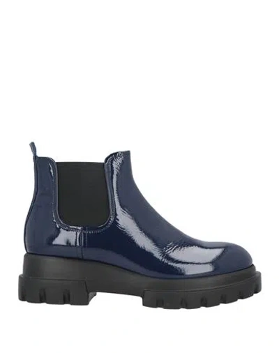 Agl Attilio Giusti Leombruni Agl Woman Ankle Boots Navy Size 9 Leather