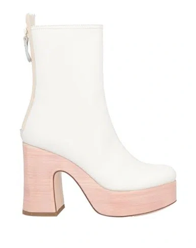 Agl Attilio Giusti Leombruni Agl Woman Ankle Boots Off White Size 7 Leather