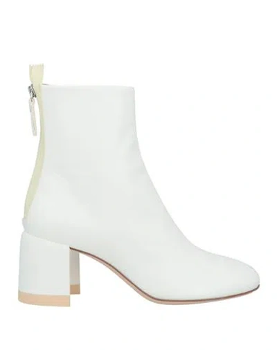 Agl Attilio Giusti Leombruni Agl Woman Ankle Boots Off White Size 8 Leather