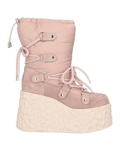 Agl Attilio Giusti Leombruni Agl Woman Ankle Boots Pink Size 9 Leather, Textile Fibers
