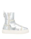 Agl Attilio Giusti Leombruni Agl Woman Ankle Boots Silver Size 8 Leather