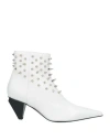 Agl Attilio Giusti Leombruni Agl Woman Ankle Boots White Size 8 Leather