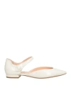 Agl Attilio Giusti Leombruni Agl Woman Ballet Flats Ivory Size 8 Leather In White